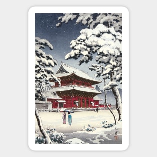 Zojo-ji Temple in Snow Sticker